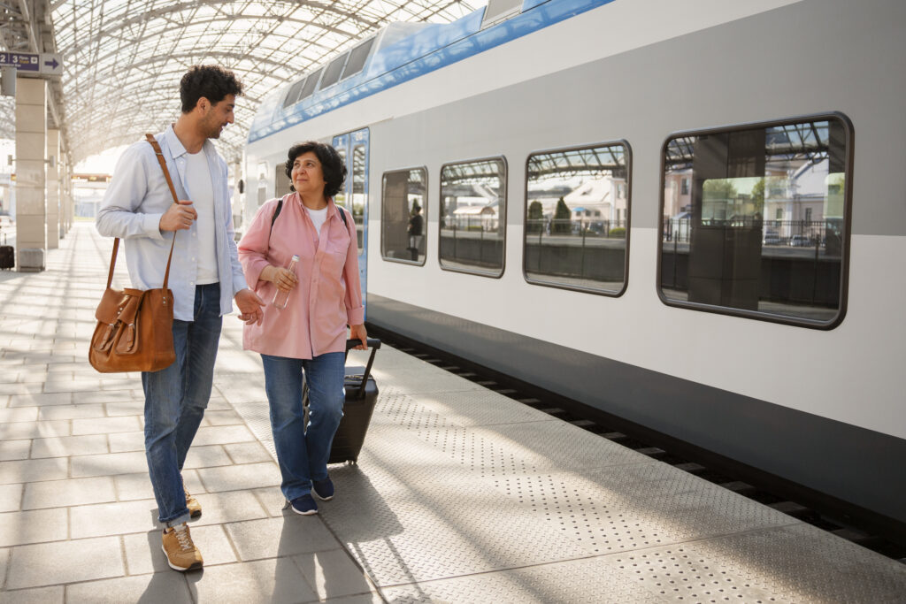 Passengers booking train tickets instantly with same day reservation support